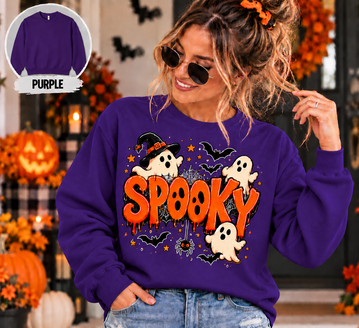 Spooky Halloween Shirt, Ghost T-Shirt, Sweatshirt & Hoodie