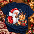 Santa Dog Christmas Sweatshirt, Golden Retriever Holiday Crewneck, Cute Dog Lover Gift, Festive Winter Pullover
