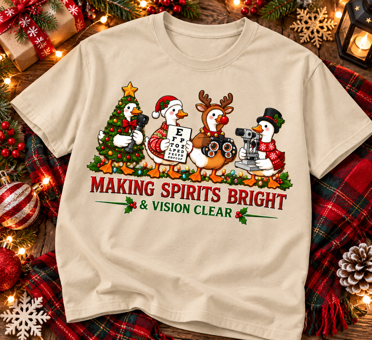Christmas Optometrist Shirt, Funny Christmas Goose Tee, Eye Doctor Holiday Gift