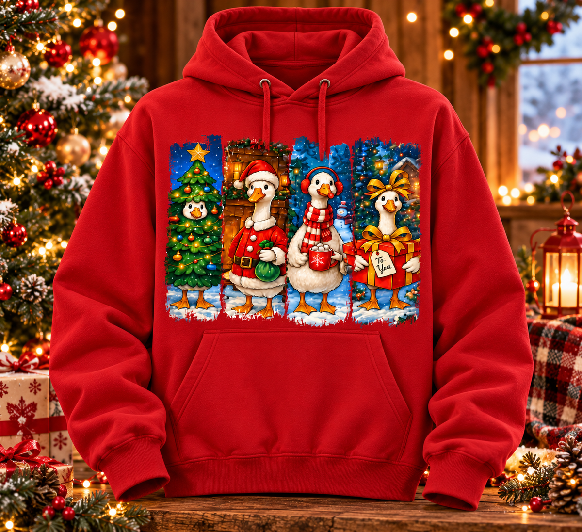 Christmas Goose Shirt, Funny Christmas Duck Tee, Cute Holiday Animal Gift
