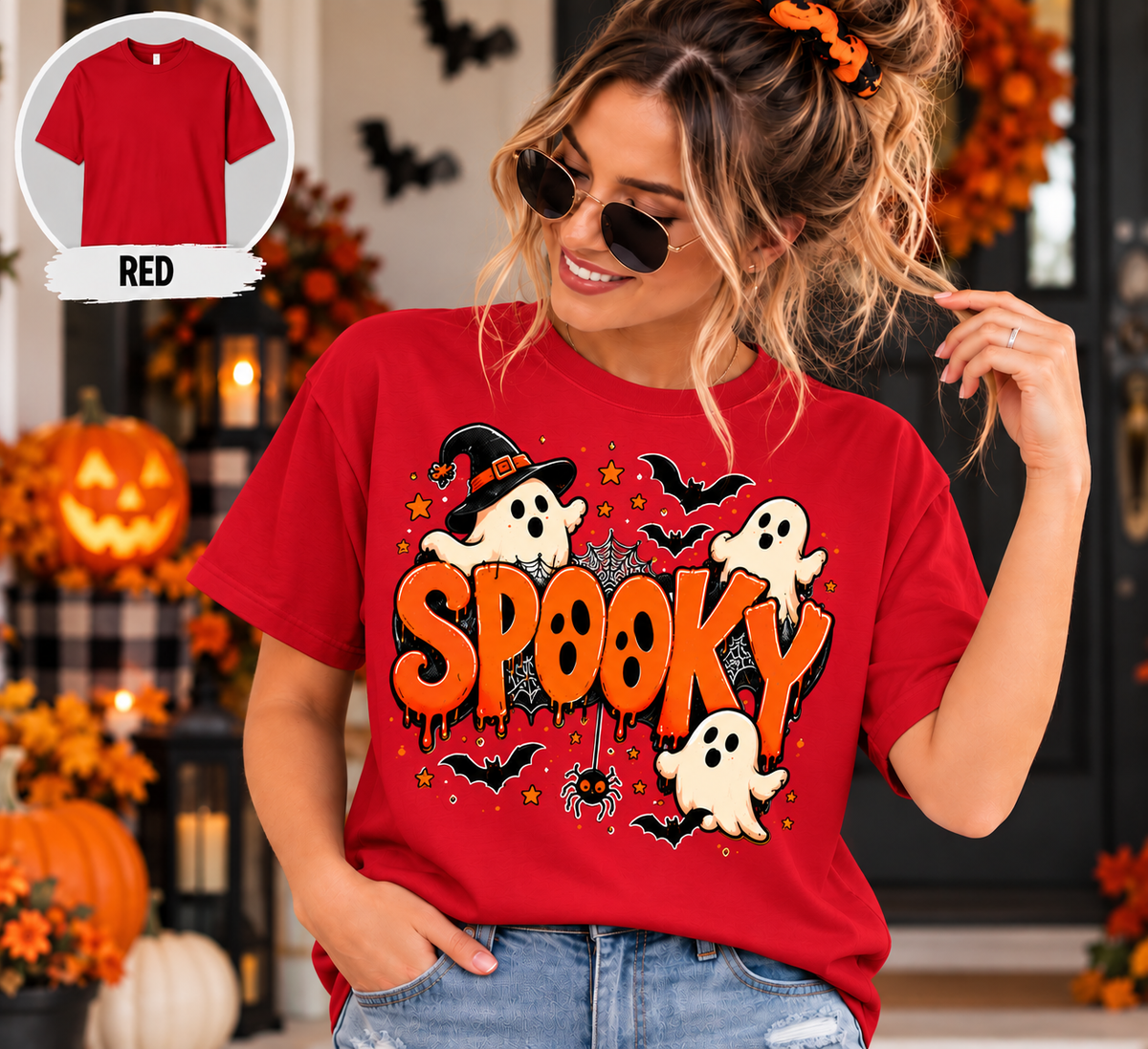 Spooky Halloween Shirt, Ghost T-Shirt, Sweatshirt & Hoodie