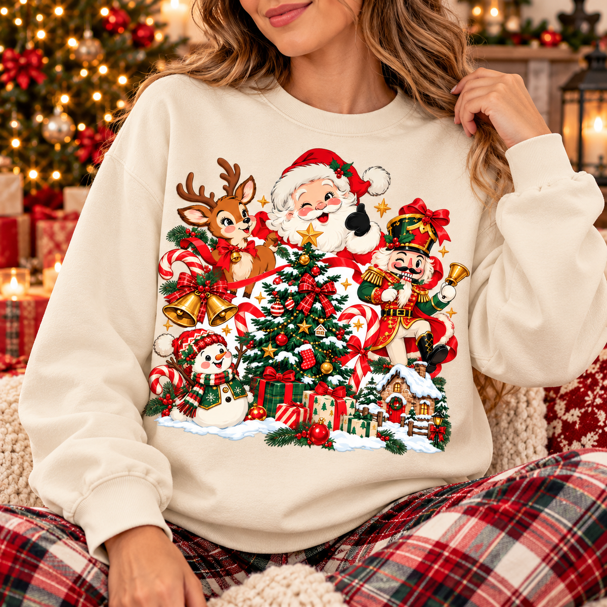 Christmas Hoodie, Santa Claus Sweatshirt, Vintage Christmas Shirt, Festive Holiday Pullover, Christmas Gift for Family