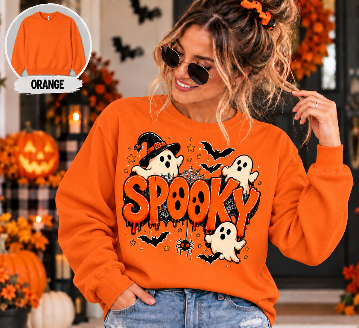 Spooky Halloween Shirt, Ghost T-Shirt, Sweatshirt & Hoodie