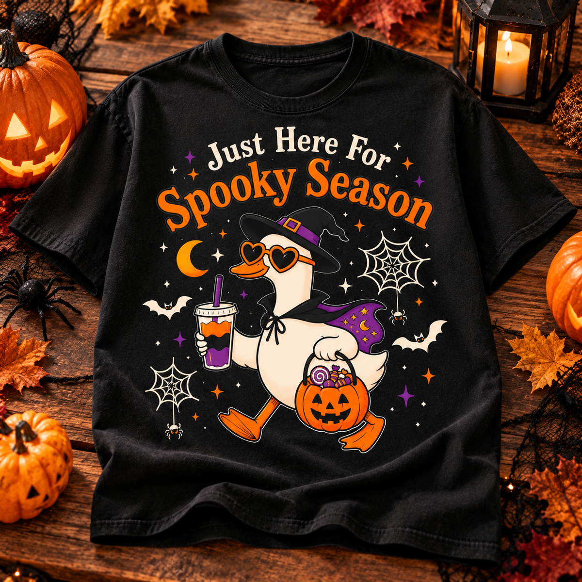Halloween Spooky Season Shirt, Witch Duck T-Shirt, Sweatshirt, Hoodie