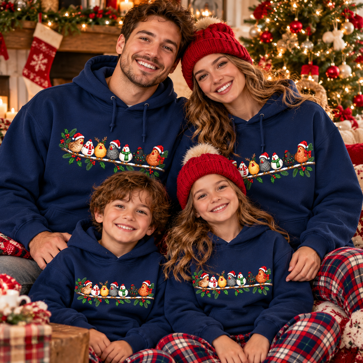 Christmas Chicken Sweatshirt, Funny Holiday Chicken Hoodie, Cute Farmhouse Christmas Shirt, Chicken Lover Gift