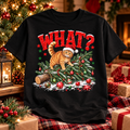 Funny Christmas Cat Shirt – WHAT? Orange Tabby Holiday Tee