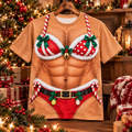 Personalized Funny Christmas Shirt, Santa Lingerie Graphic Tee