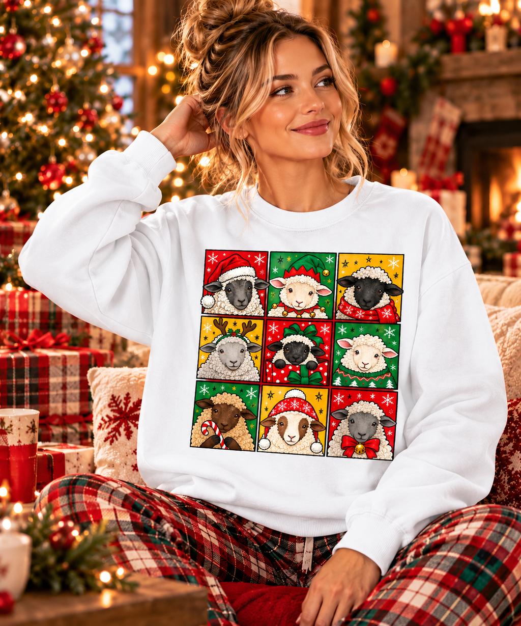 Christmas Sheep Shirt, Funny Sheep Holiday Tee, Cute Farm Animal Christmas Gift