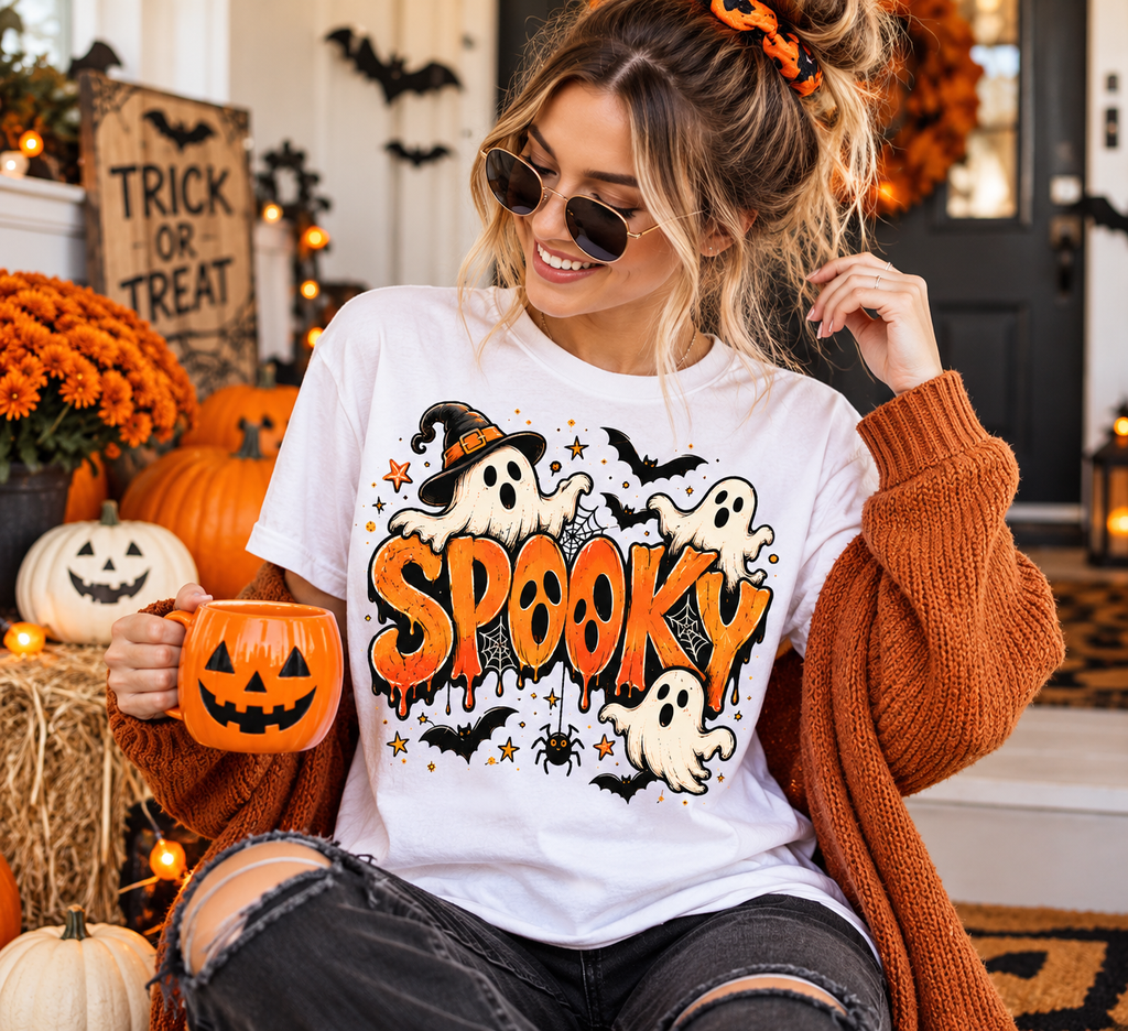 Spooky Halloween Shirt, Ghost T-Shirt, Sweatshirt & Hoodie
