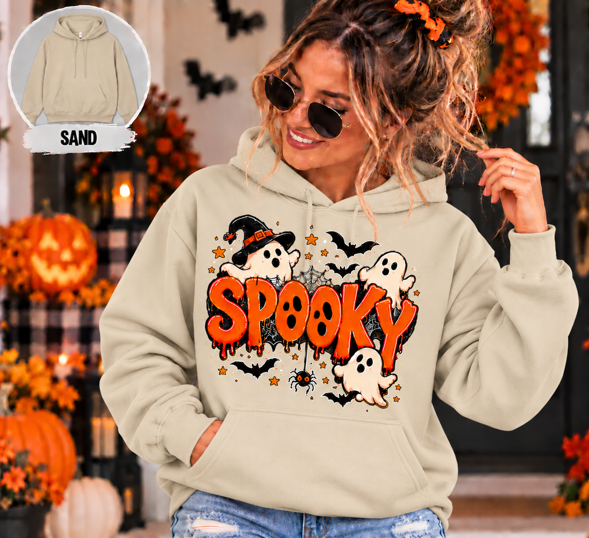 Spooky Halloween Shirt, Ghost T-Shirt, Sweatshirt & Hoodie