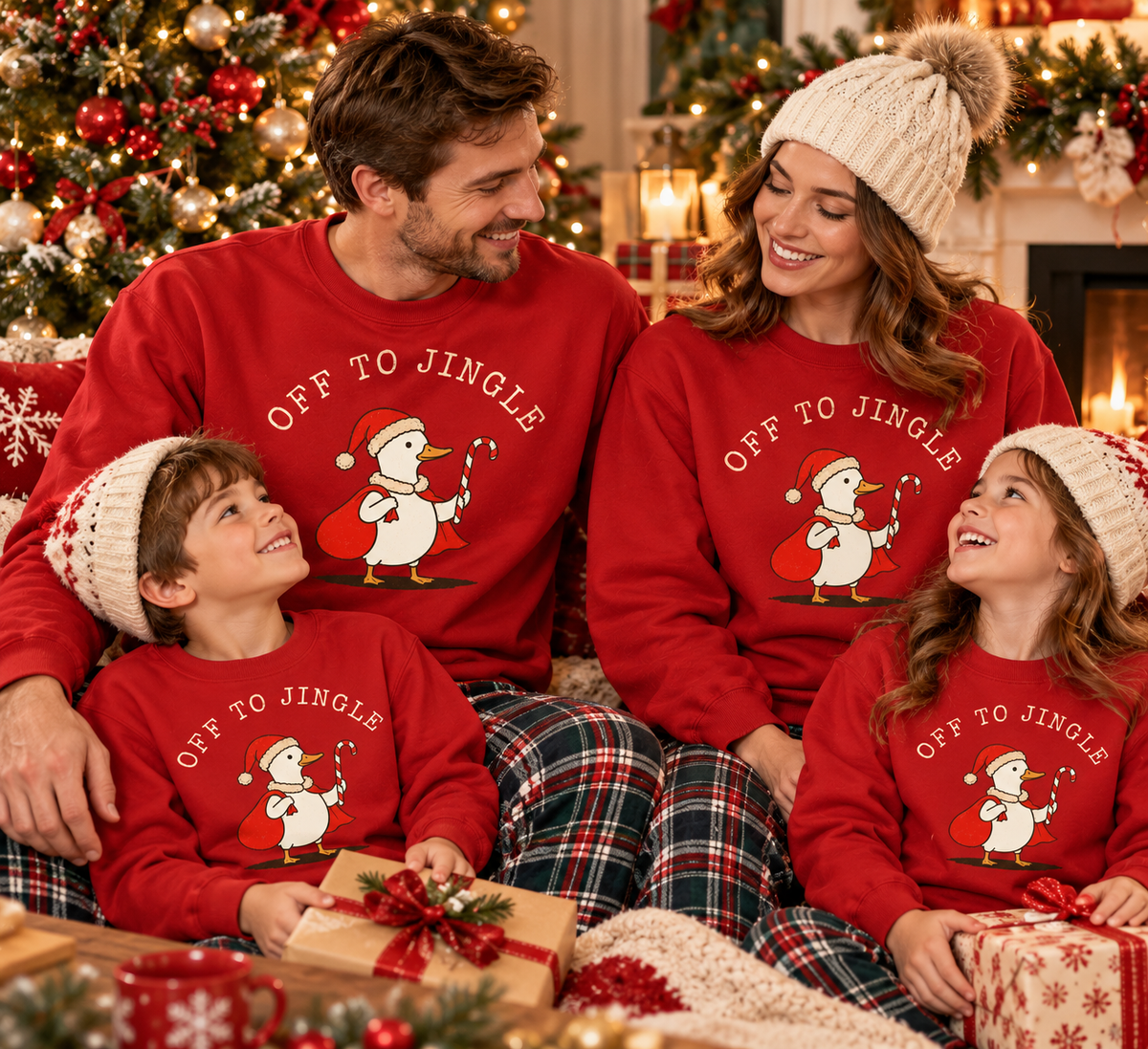 Funny Christmas Duck Sweatshirt, Vintage Santa Goose Crewneck, Cute Holiday Gift