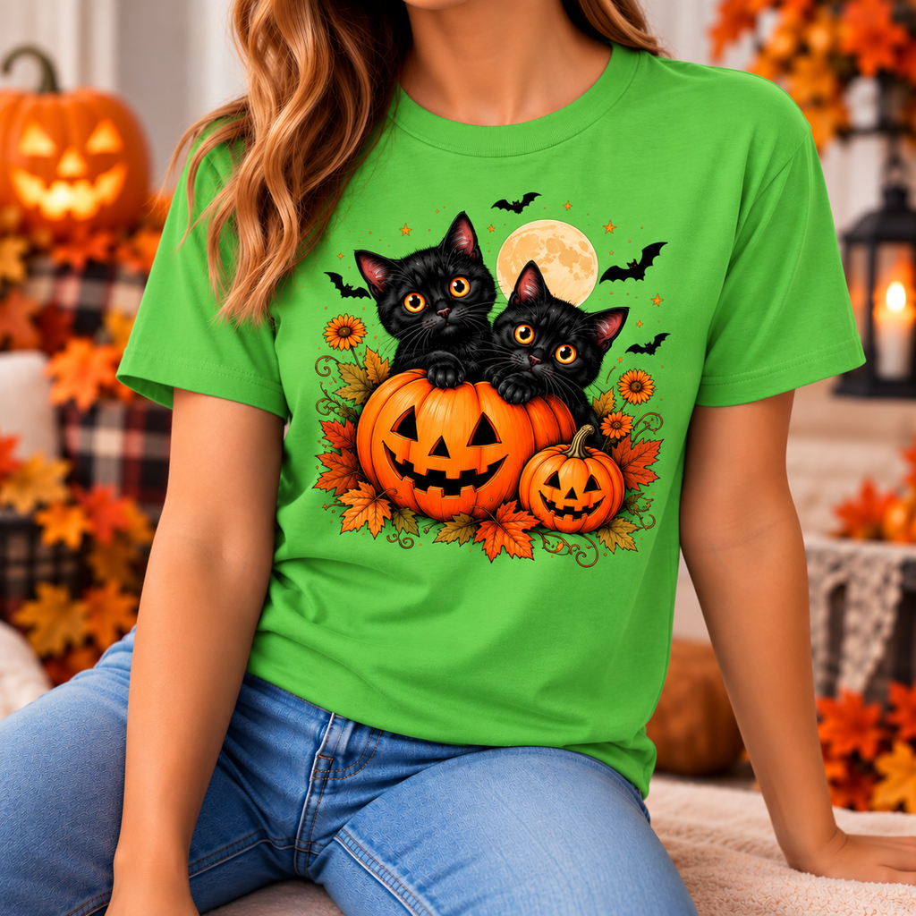 Black Cat Halloween Shirt – Pumpkin T-Shirt, Sweatshirt & Hoodie