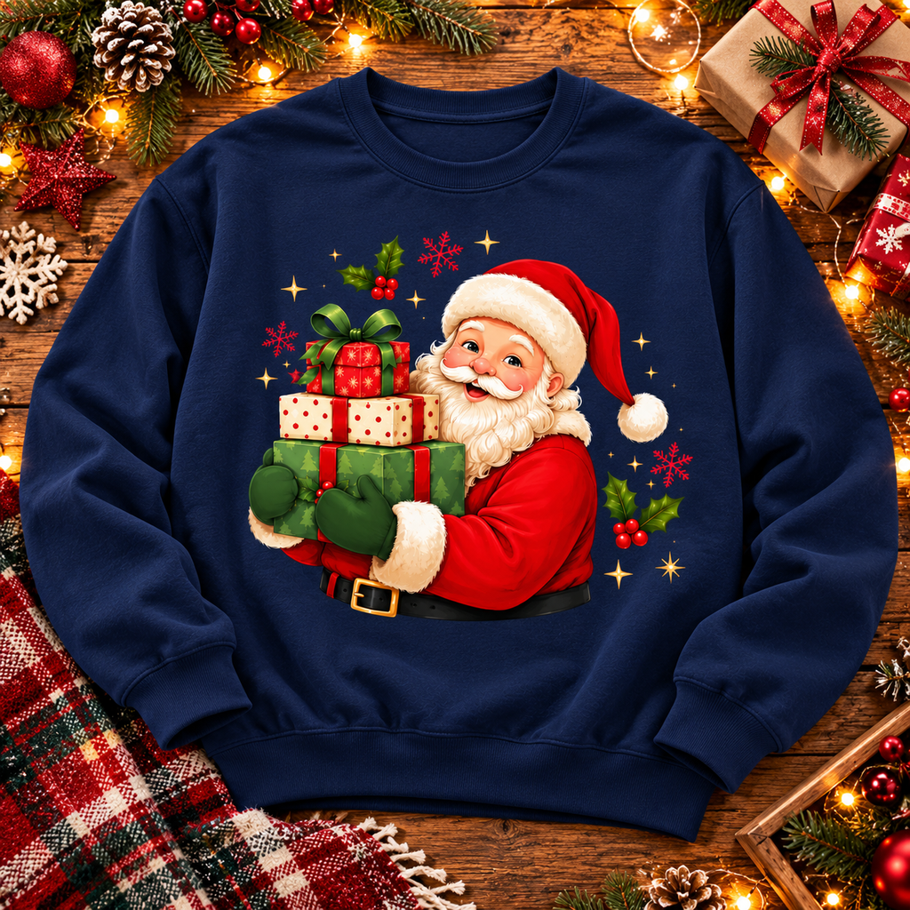 Christmas Santa Sweatshirt, Santa Claus Hoodie, Vintage Christmas Shirt, Holiday Gift for Family