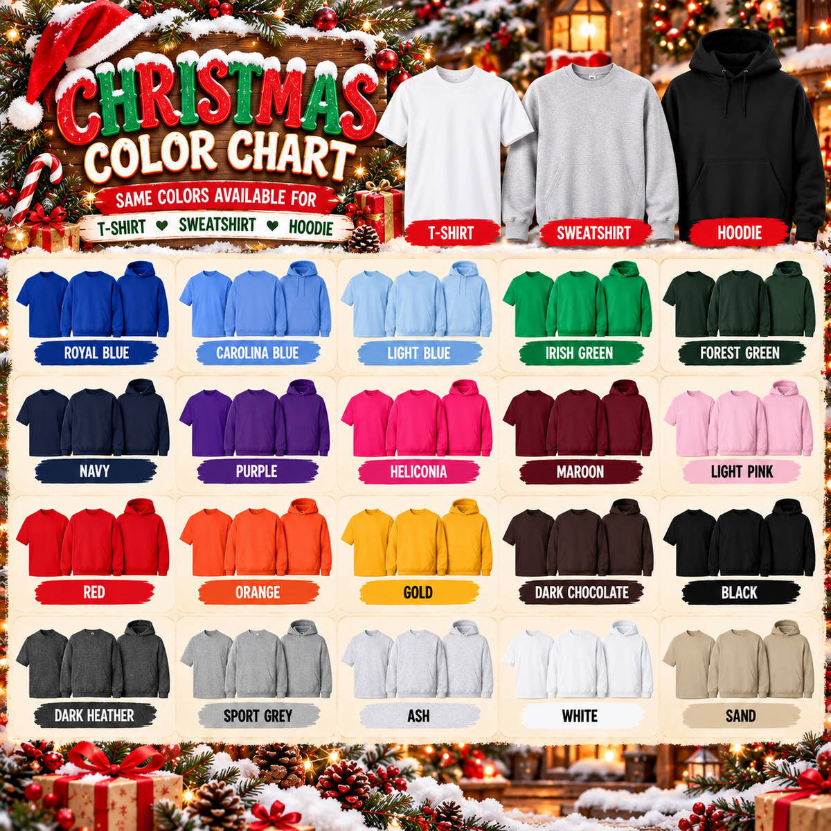 Christmas Capybara Shirt, Santa Capybara Tee, Sweatshirt & Hoodie