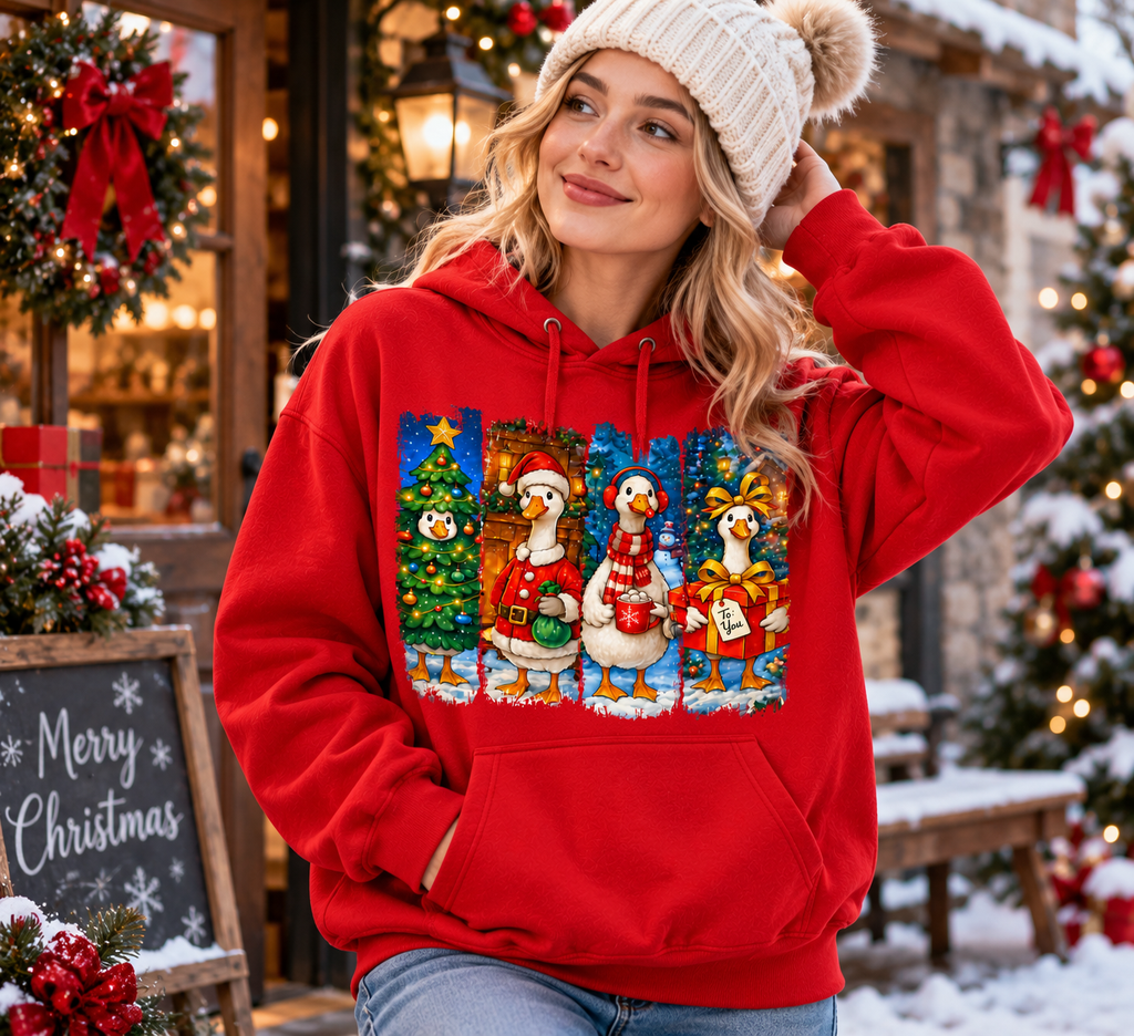 Christmas Goose Shirt, Funny Christmas Duck Tee, Cute Holiday Animal Gift