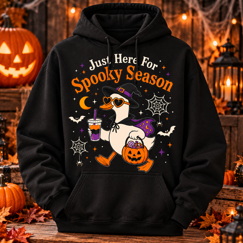Halloween Spooky Season Shirt, Witch Duck T-Shirt, Sweatshirt, Hoodie