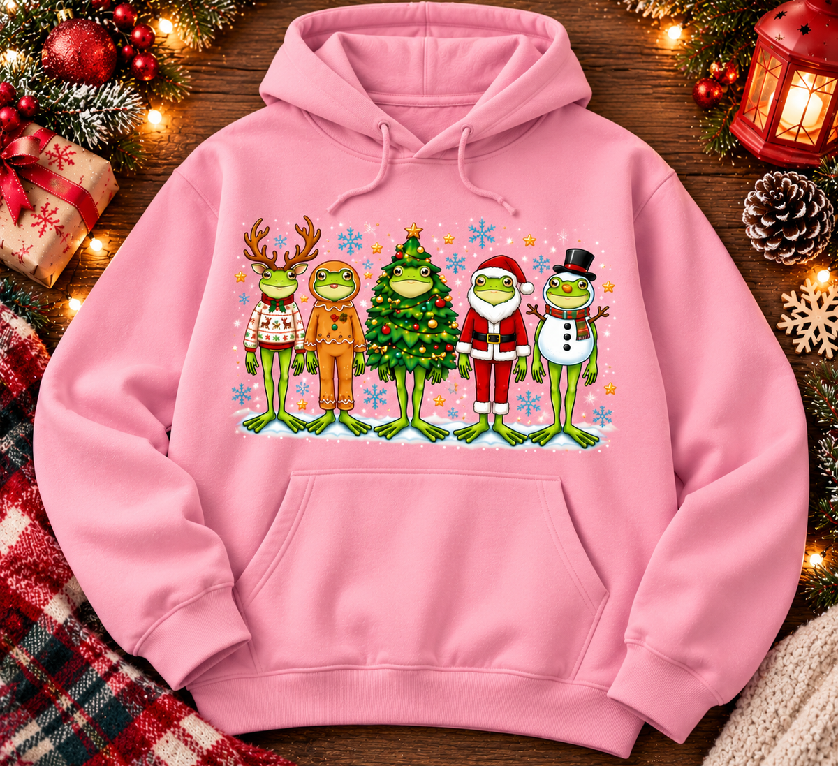Funny Christmas Frog Hoodie – Cute Holiday Gift