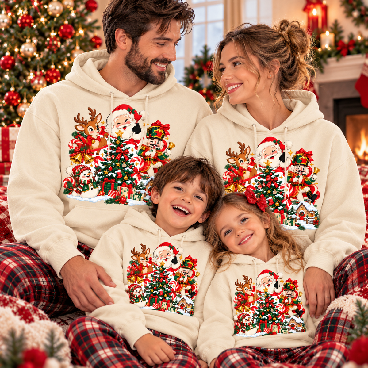 Christmas Hoodie, Santa Claus Sweatshirt, Vintage Christmas Shirt, Festive Holiday Pullover, Christmas Gift for Family