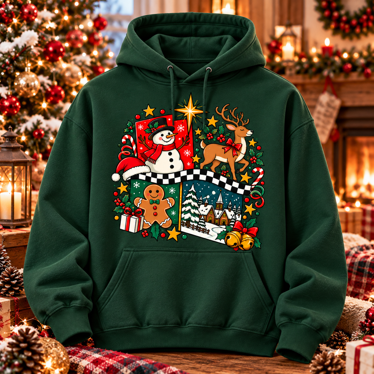 Vintage Christmas Shirt, Snowman Reindeer Holiday Tee, Cute Winter Graphic Gift