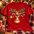 Funny Christmas Reindeer Shirt, Reindeer Lights Holiday Tee