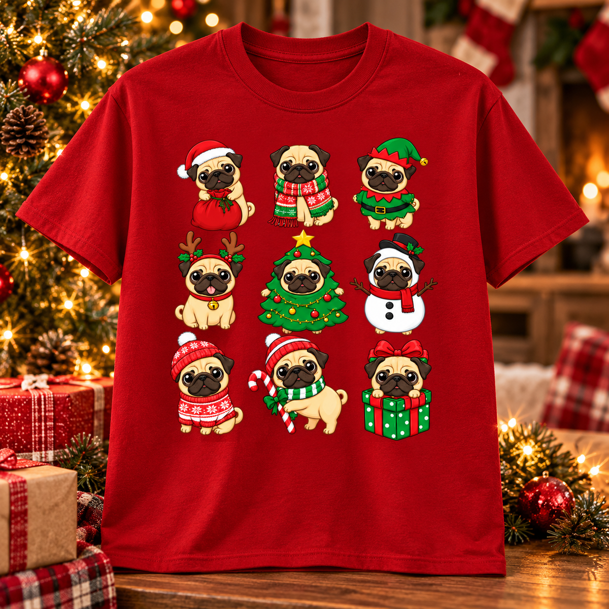 Christmas Pug Hoodie, Funny Pug Sweatshirt, Cute Dog Christmas Shirt, Pug Lover Gift, Holiday Dog Hoodie