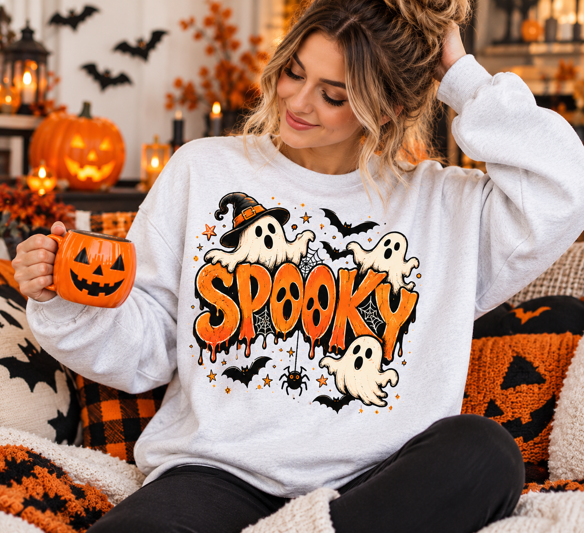 Spooky Halloween Shirt, Ghost T-Shirt, Sweatshirt & Hoodie