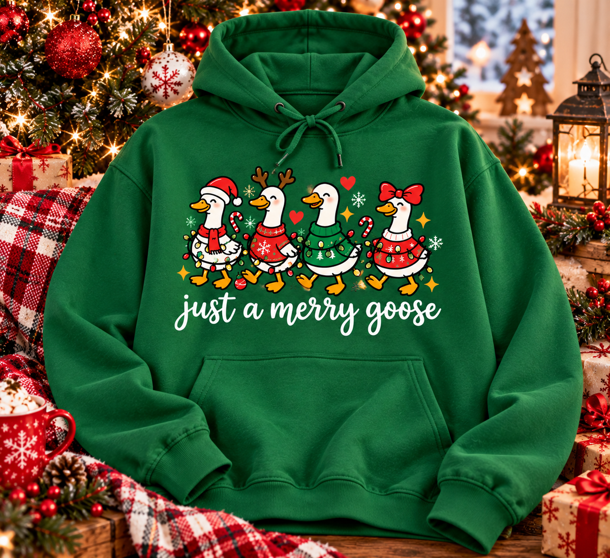 Just a Merry Goose Christmas Shirt, Sweatshirt & Hoodie