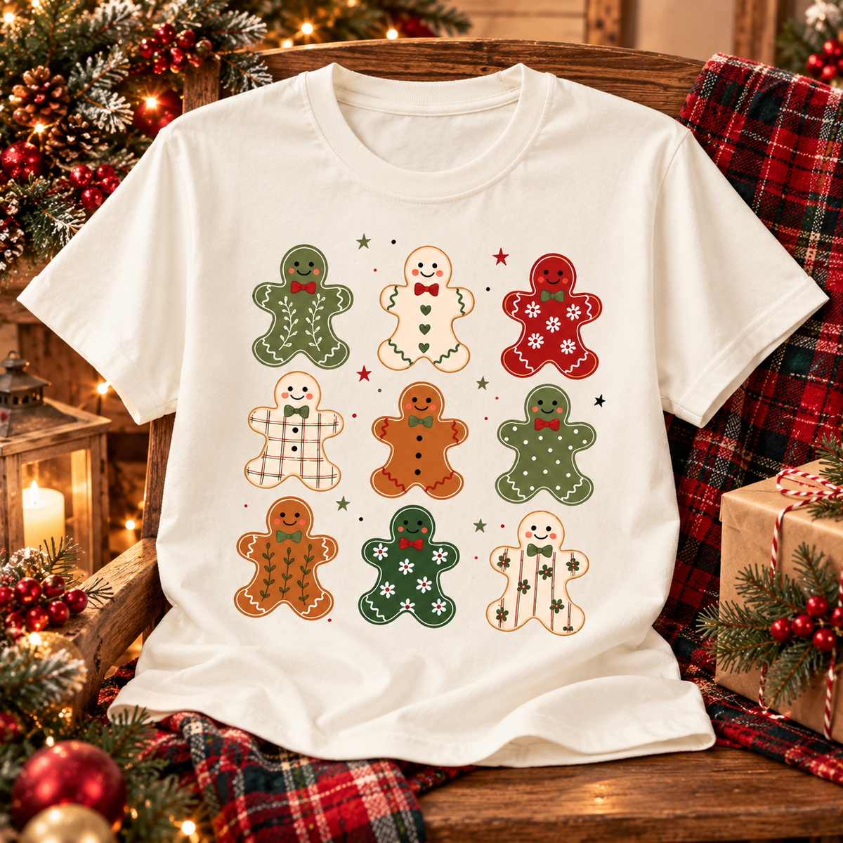 Christmas Gingerbread Shirt, Cute Gingerbread Cookie Holiday Tee