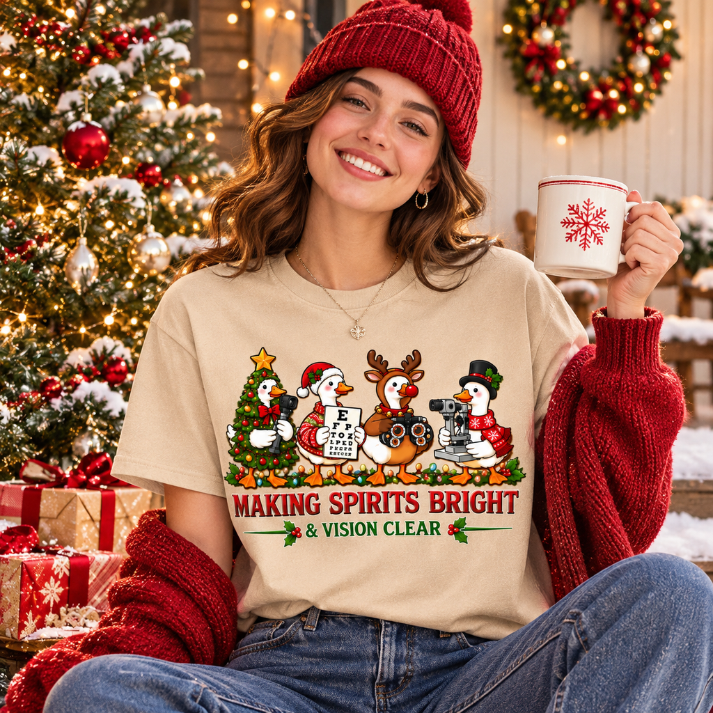 Christmas Optometrist Shirt, Funny Christmas Goose Tee, Eye Doctor Holiday Gift