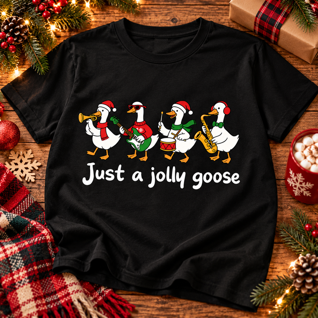 Just a Jolly Goose Hoodie – Funny Christmas Goose Sweatshirt