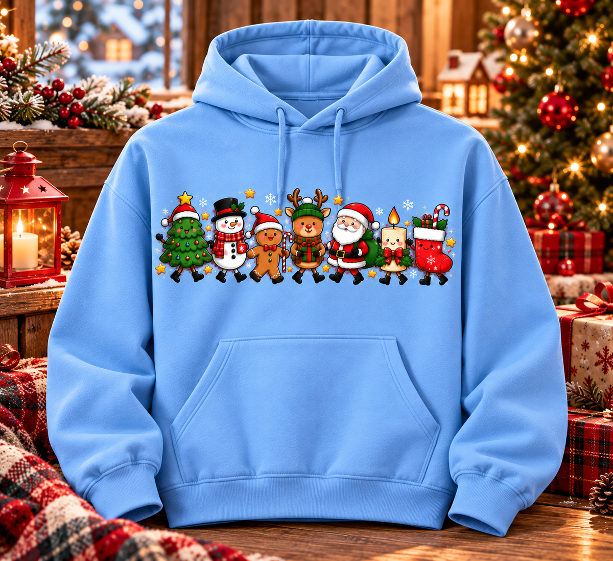 Cute Christmas Shirt, Kawaii Holiday Character Tee, Christmas Gift