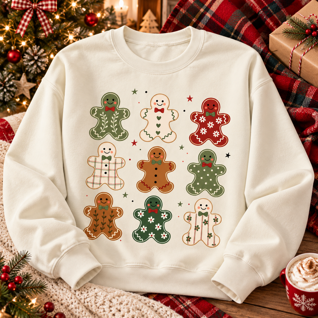 Christmas Gingerbread Shirt, Cute Gingerbread Cookie Holiday Tee