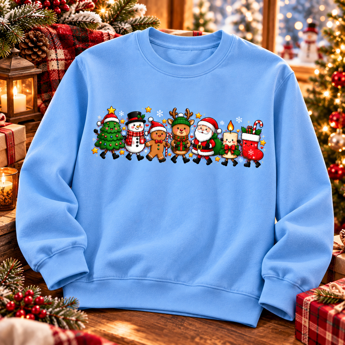 Cute Christmas Shirt, Kawaii Holiday Character Tee, Christmas Gift