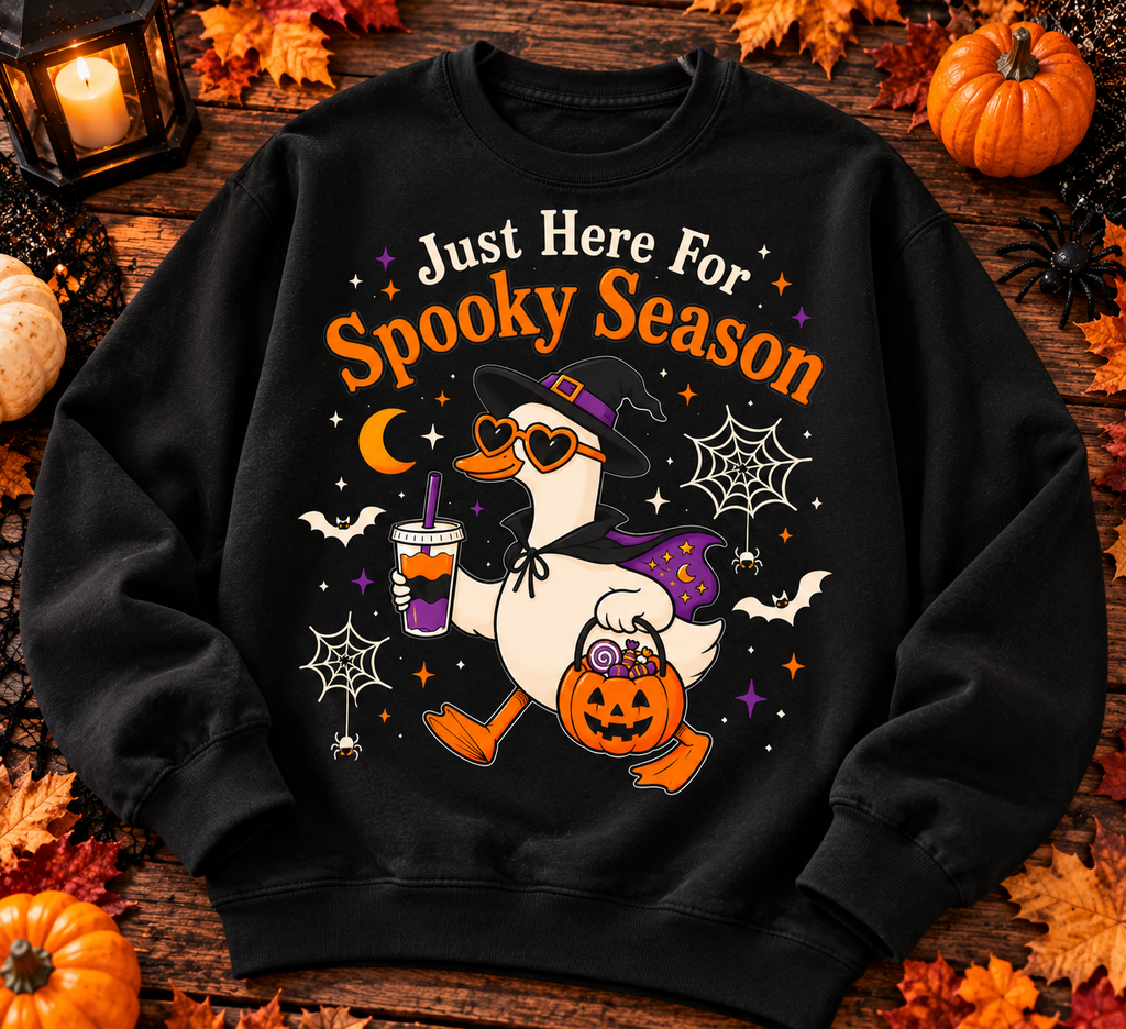 Halloween Spooky Season Shirt, Witch Duck T-Shirt, Sweatshirt, Hoodie
