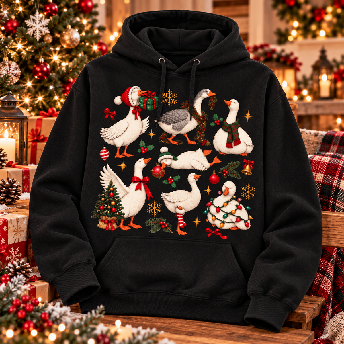 Funny Christmas Goose Shirt – Festive Goose Sweatshirt & Hoodie