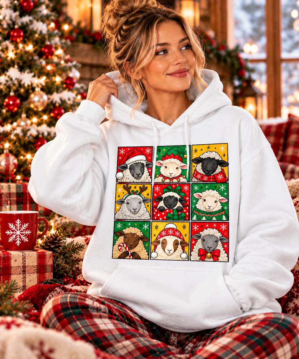 Christmas Sheep Shirt, Funny Sheep Holiday Tee, Cute Farm Animal Christmas Gift