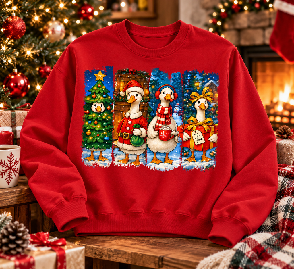 Christmas Goose Shirt, Funny Christmas Duck Tee, Cute Holiday Animal Gift