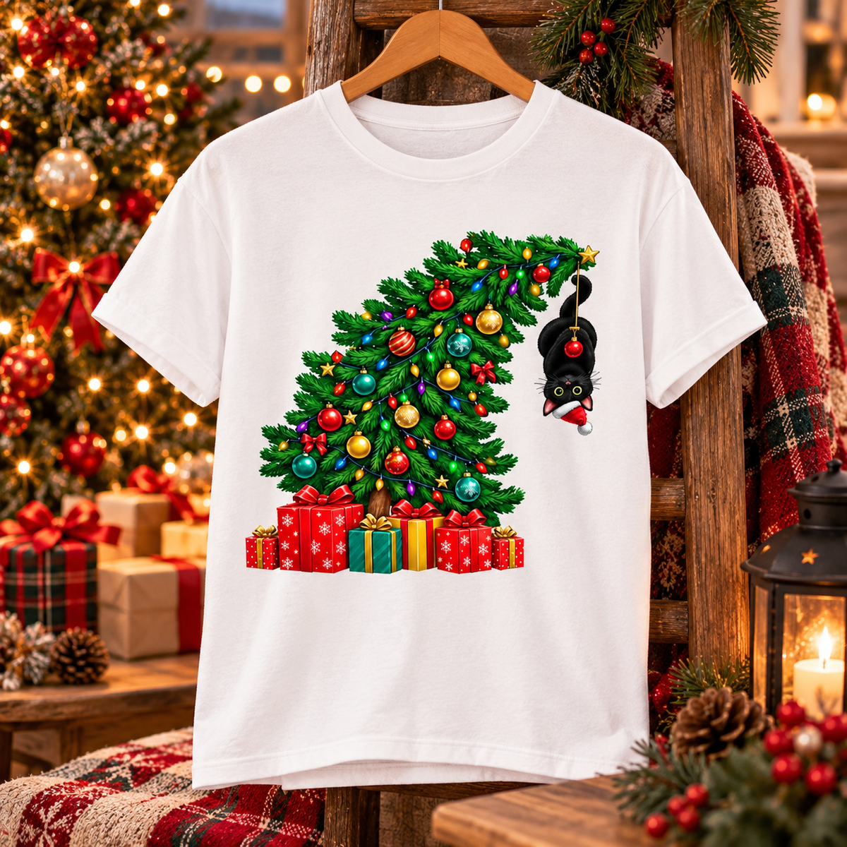 Funny Christmas Cat Shirt, Sweatshirt & Hoodie