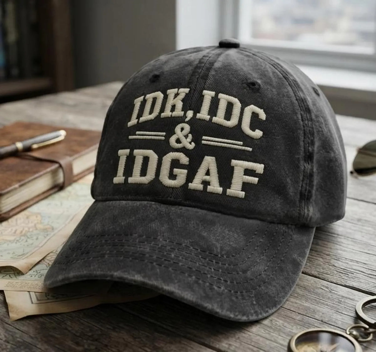 Funny Sarcastic Dad Hat, Vintage Washed Baseball Cap, Embroidered Statement Hat, Casual Unisex Cap, Gift for Friends