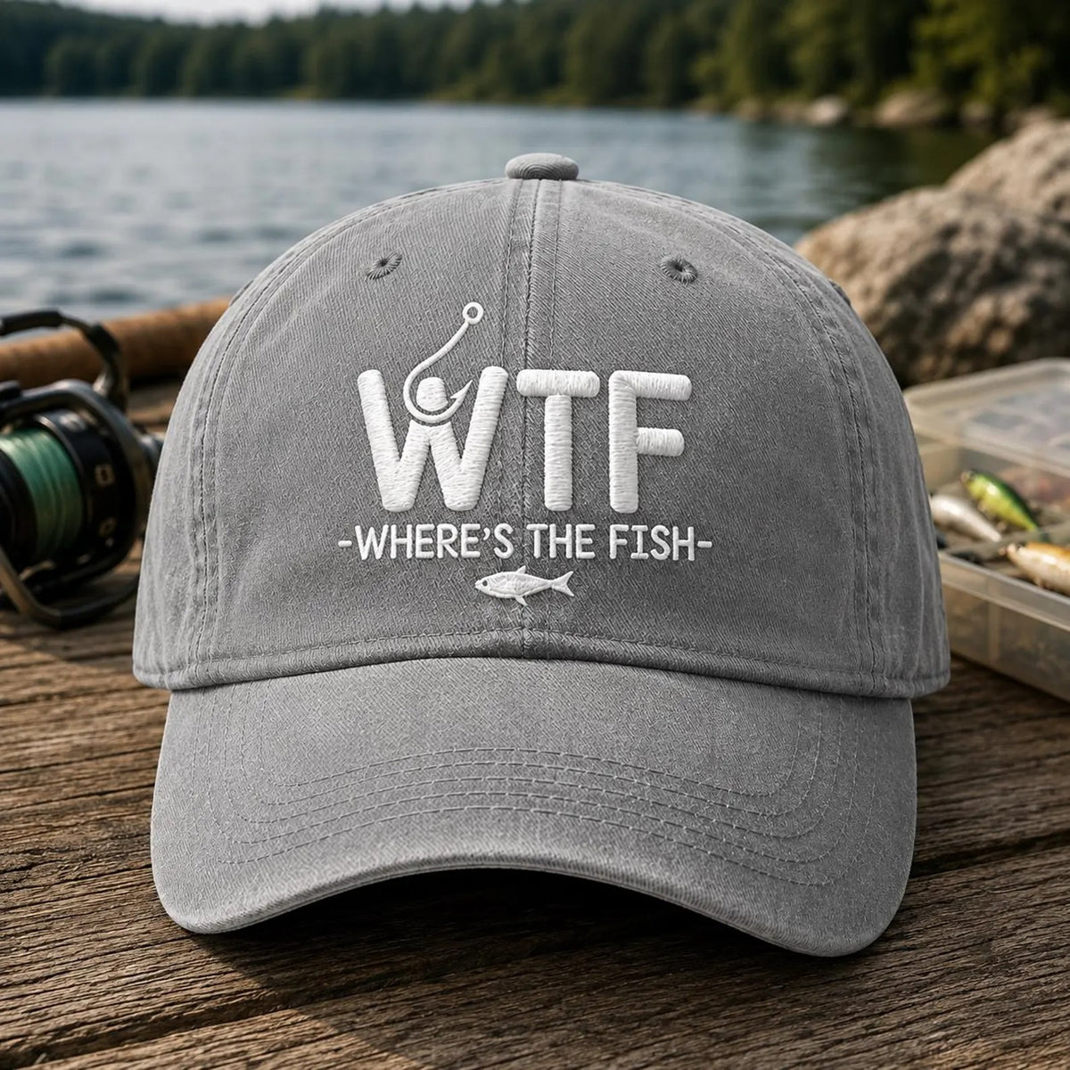 Funny Fishing Hat, Where's The Fish Cap, Embroidered Angler Dad Hat, Fisherman Gift, Vintage Baseball Cap