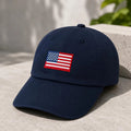 American Flag Embroidered Hat, USA Flag Baseball Cap, Patriotic Dad Hat, Independence Day Gift, Military Support Gift