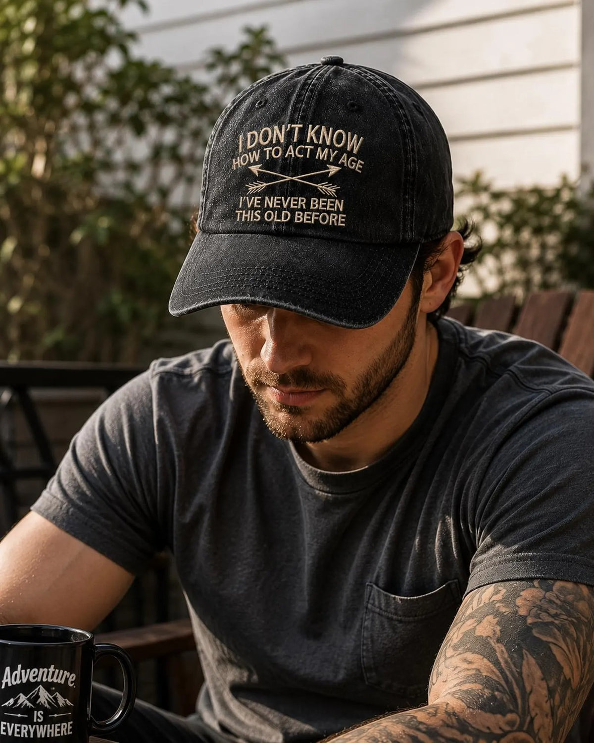 Funny Aging Hat, Vintage Washed Dad Cap, Humorous Gift for Dad, Grandpa Birthday Gift, Embroidered Baseball Hat