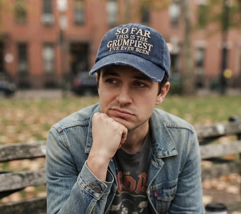 Funny Grumpy Dad Hat, Aging Humor Embroidered Cap, Vintage Washed Hat, Grandpa Birthday Gift, Funny Gift for Men