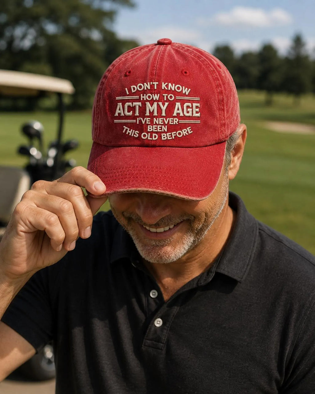 Funny Aging Hat, I Don't Know How to Act My Age Embroidered Cap, Funny Old Age Gift, Vintage Dad Hat, Birthday Gift