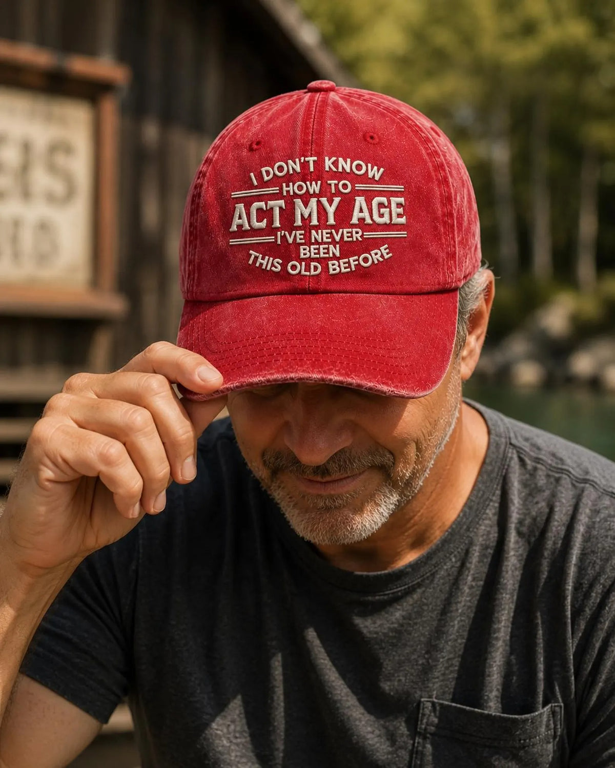 Funny Aging Hat, I Don't Know How to Act My Age Embroidered Cap, Funny Old Age Gift, Vintage Dad Hat, Birthday Gift
