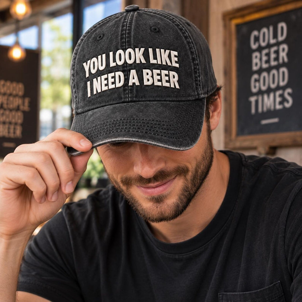 Funny Beer Hat, You Look Like I Need a Beer Cap, Drinking Hat, Beer Lover Gift, Funny Dad Hat, Bar Hat, Casual Baseball Cap