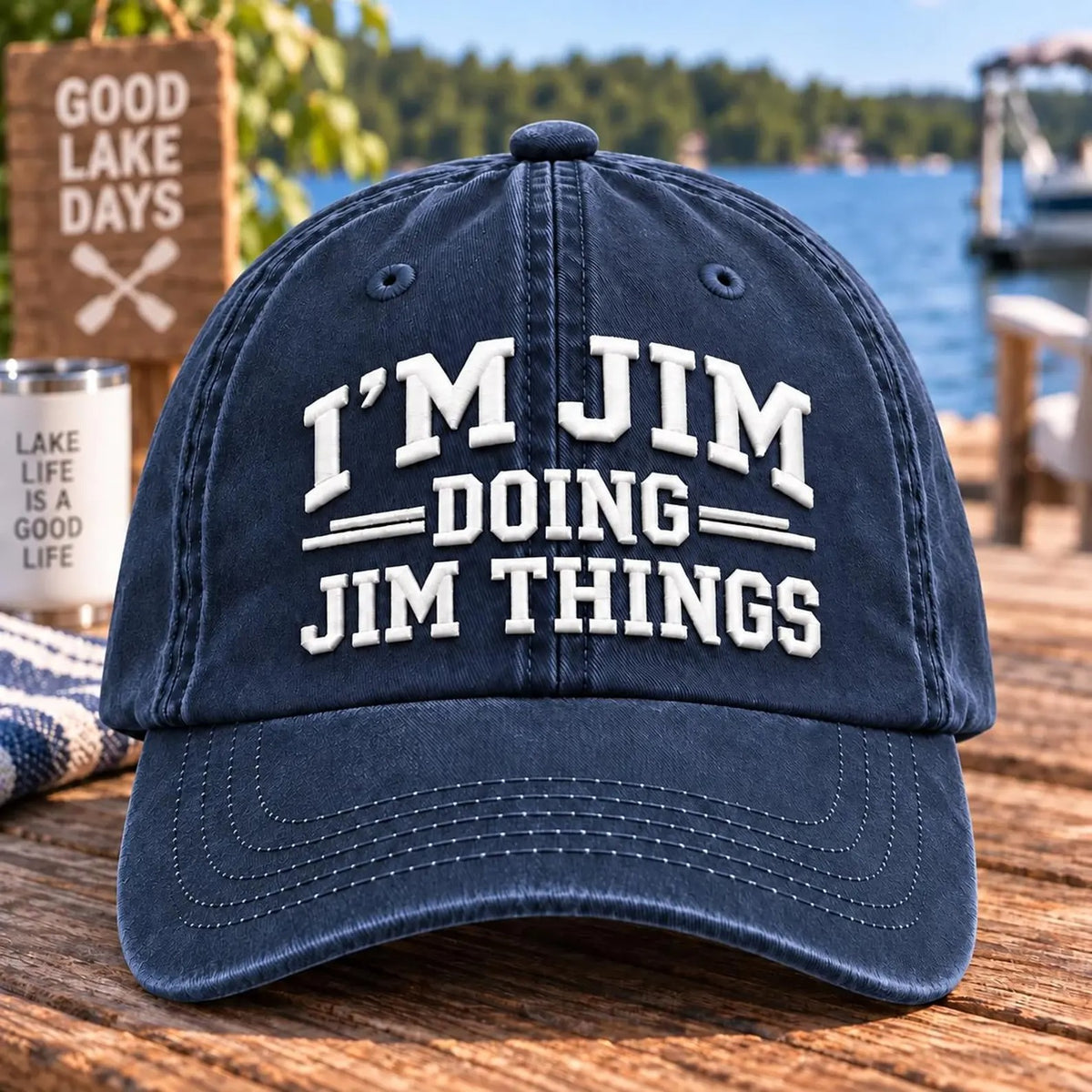 Funny Jim Hat, I'm Jim Doing Jim Things Embroidered Cap, Men's Washed Baseball Hat, Funny Gift for Jim, Dad Gift, Novelty Hat
