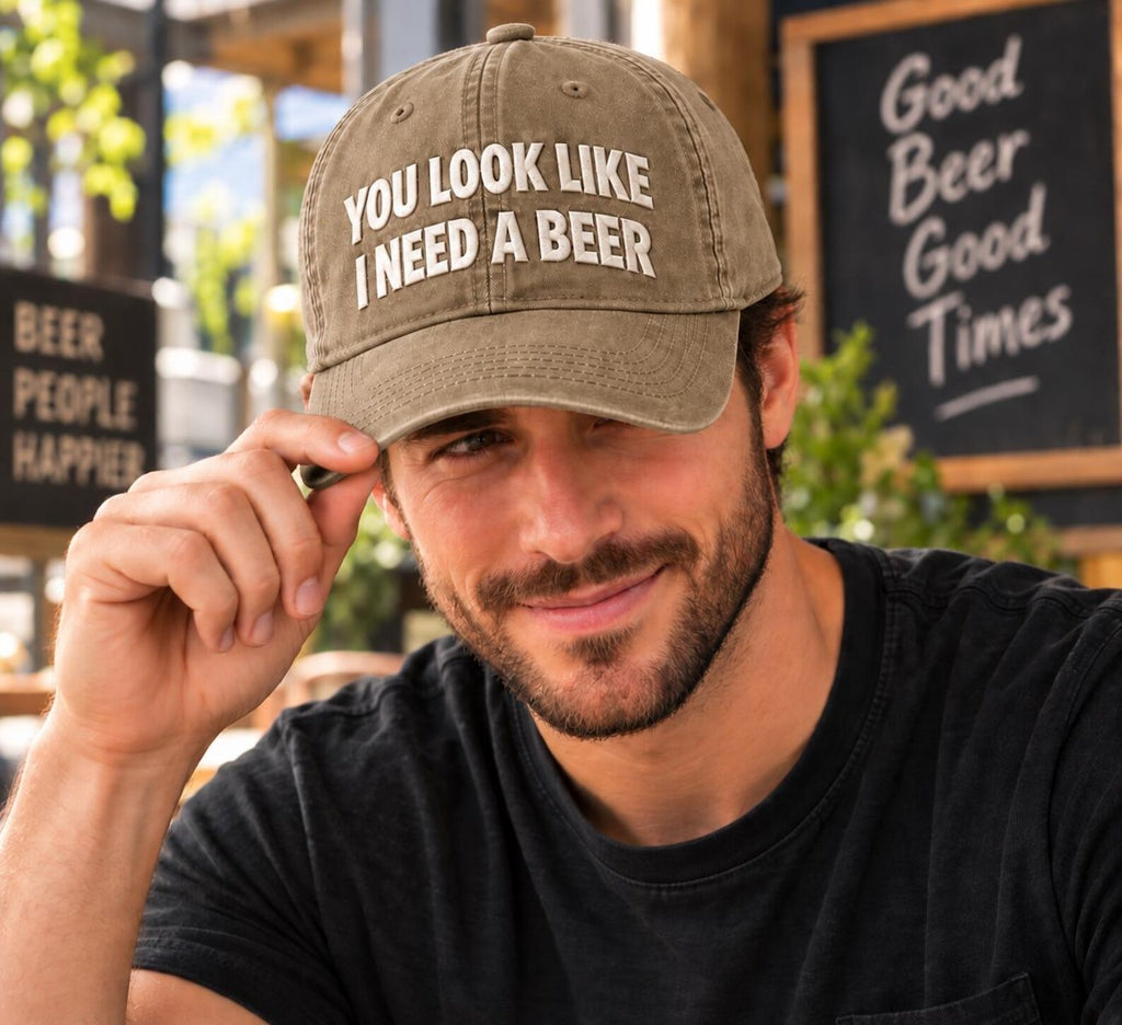 Funny Beer Hat, You Look Like I Need a Beer Cap, Drinking Hat, Beer Lover Gift, Funny Dad Hat, Bar Hat, Casual Baseball Cap