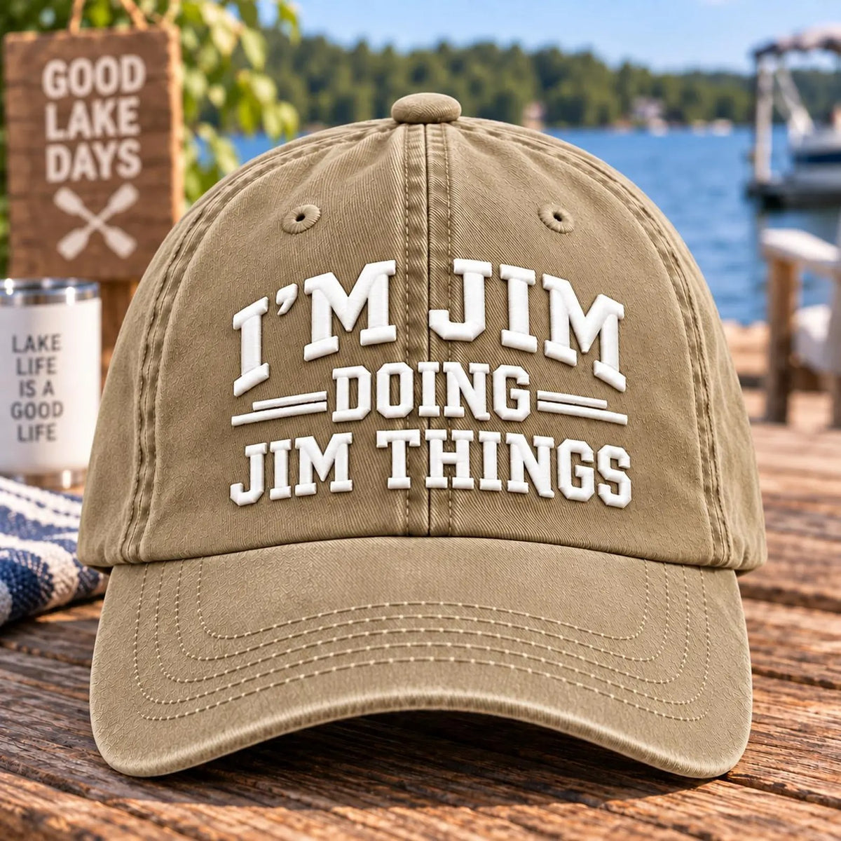 Funny Jim Hat, I'm Jim Doing Jim Things Embroidered Cap, Men's Washed Baseball Hat, Funny Gift for Jim, Dad Gift, Novelty Hat