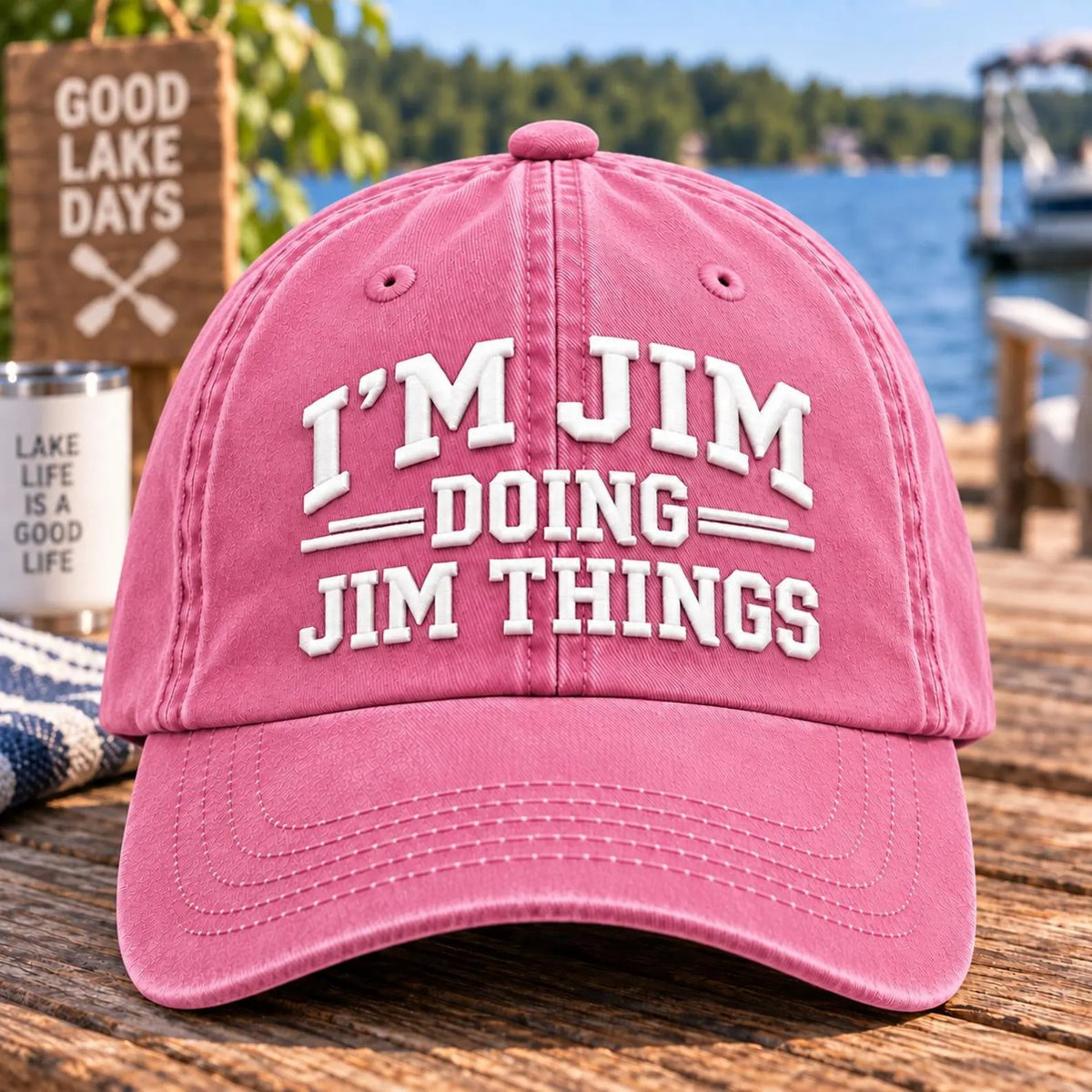 Funny Jim Hat, I'm Jim Doing Jim Things Embroidered Cap, Men's Washed Baseball Hat, Funny Gift for Jim, Dad Gift, Novelty Hat